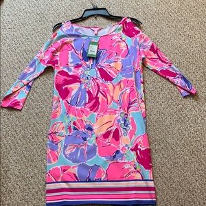 Bright Lilly Pulitzer Cold Shoulder Dress